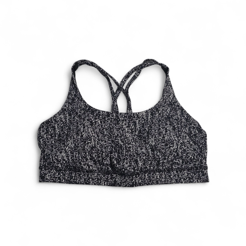 Lululemon Black And White Energy Sports Bra Size 10
